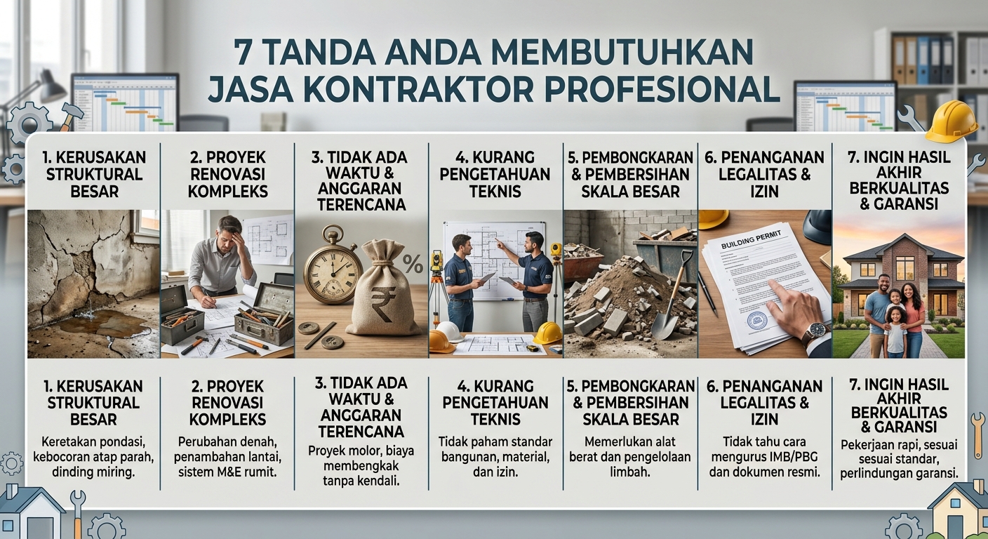 7 Tanda Anda Membutuhkan Jasa Kontraktor Profesional