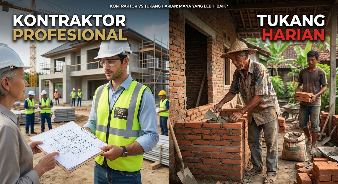 Kontraktor vs Tukang Harian: Mana yang Lebih Baik