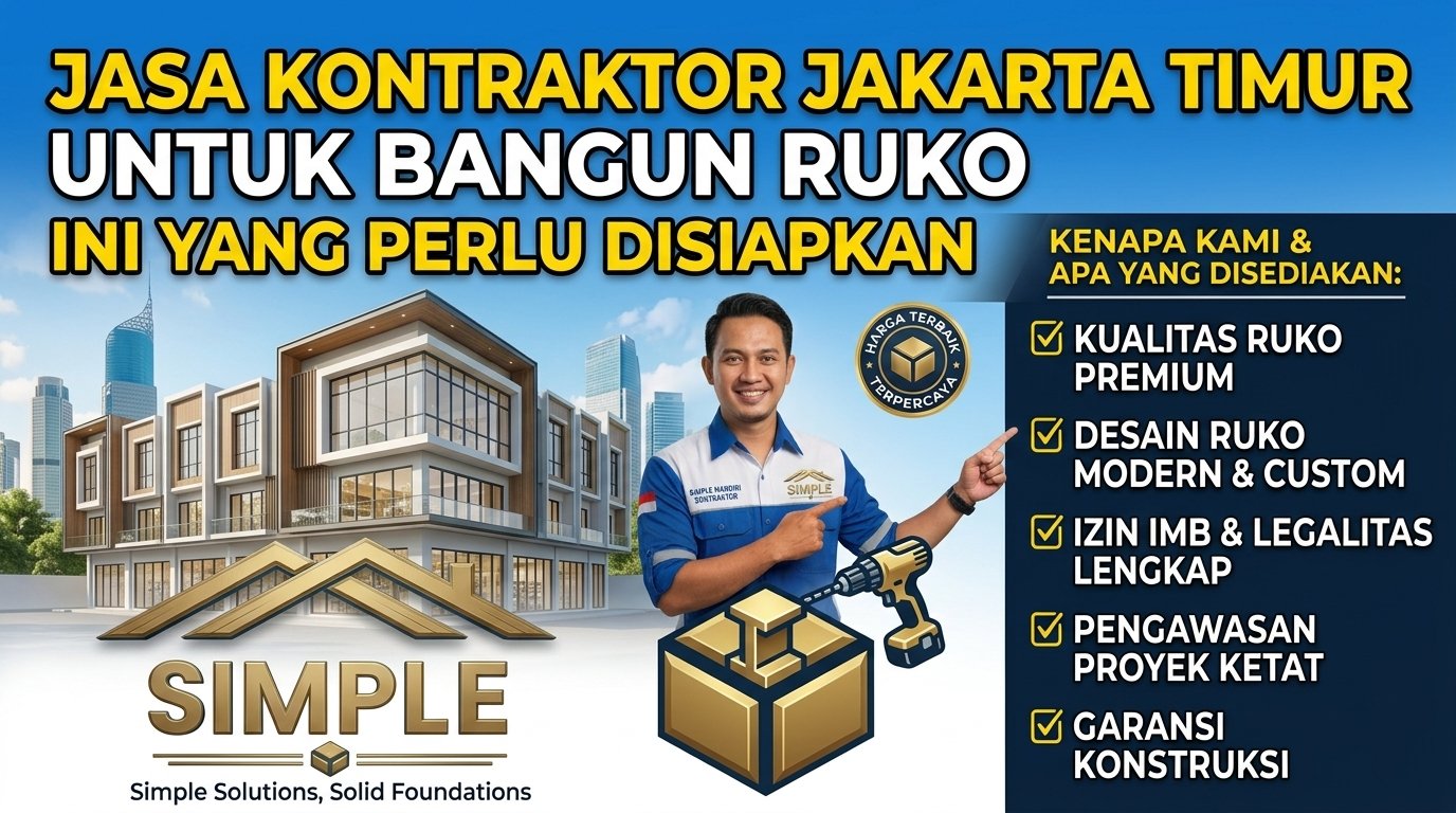 Jasa Kontraktor Jakarta Timur untuk Bangun Ruko, Ini yang Perlu Disiapkan