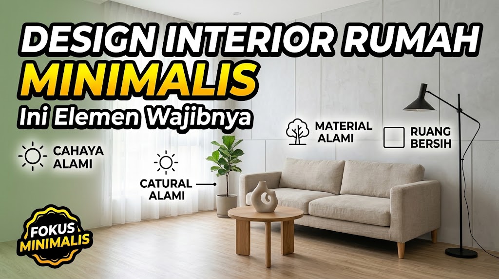 Desain Interior Rumah Minimalis, Ini Elemen Wajibnya