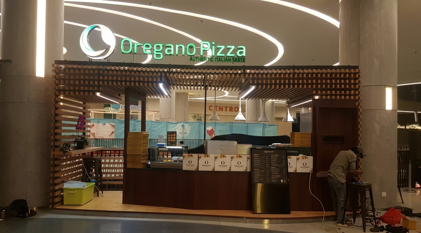 Booth Oregano Pizza Karawang Barat